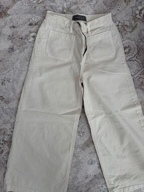 I.Crew Point Sur Cream Wide Leg Pants